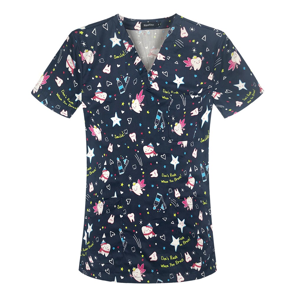 100% Cotton Short-sleeved scrub top