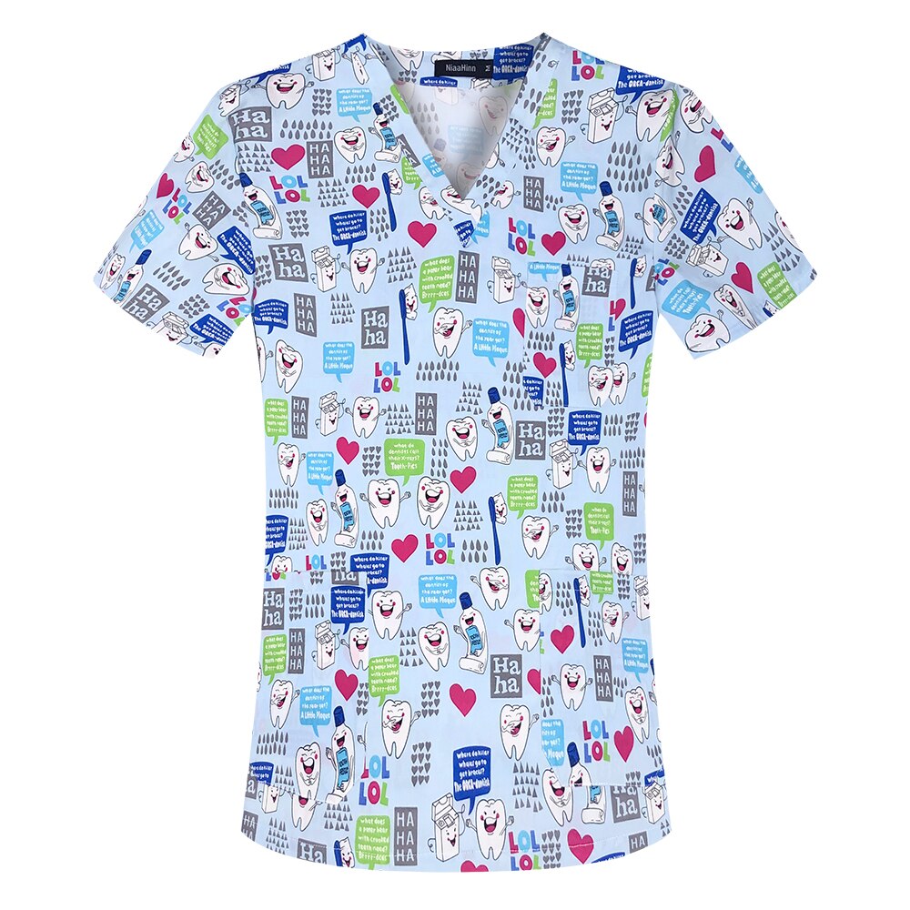 100% Cotton Short-sleeved scrub top