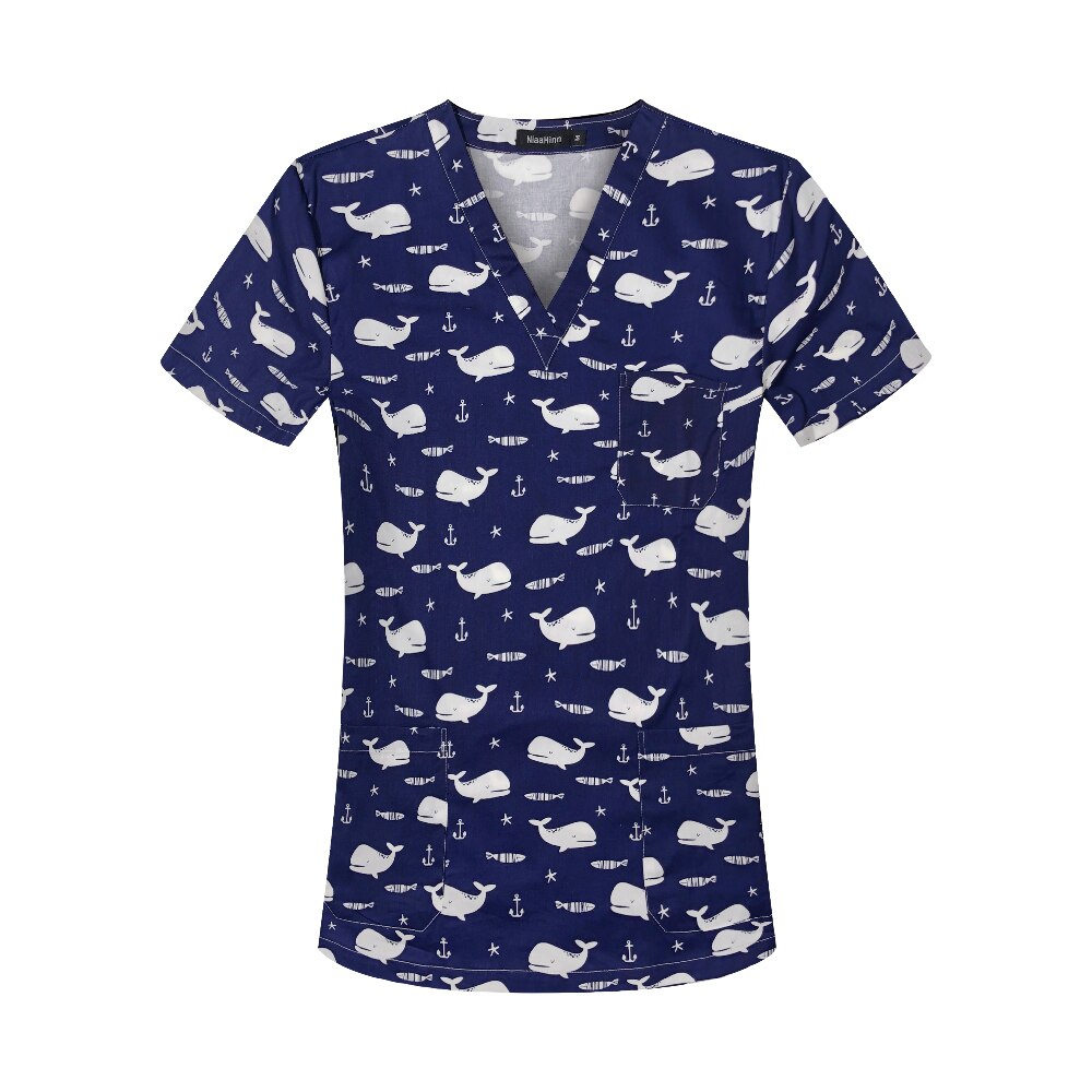100% Cotton Short-sleeved scrub top