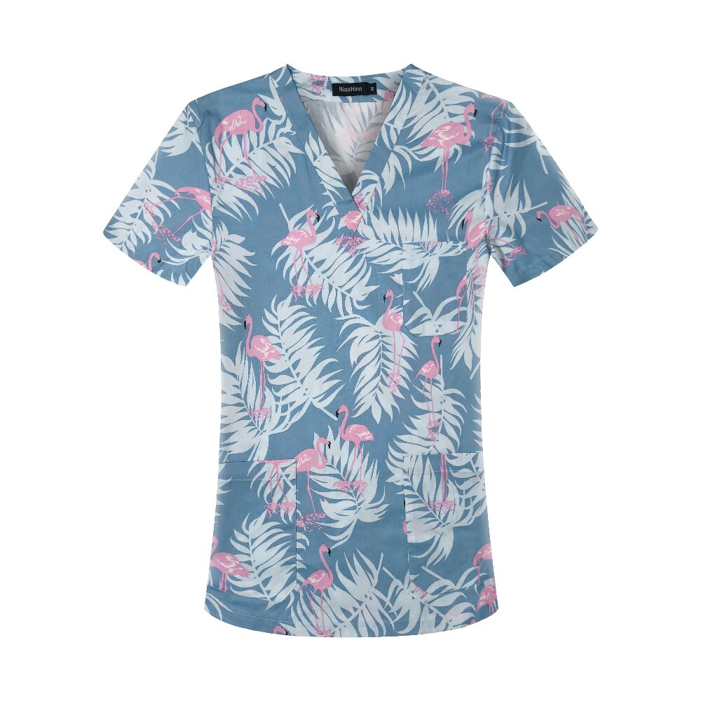 100% Cotton Short-sleeved scrub top