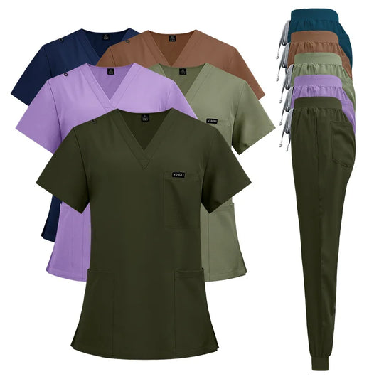 Multi-color Hospital Medical Scrub Suits Uniform for Men and Women