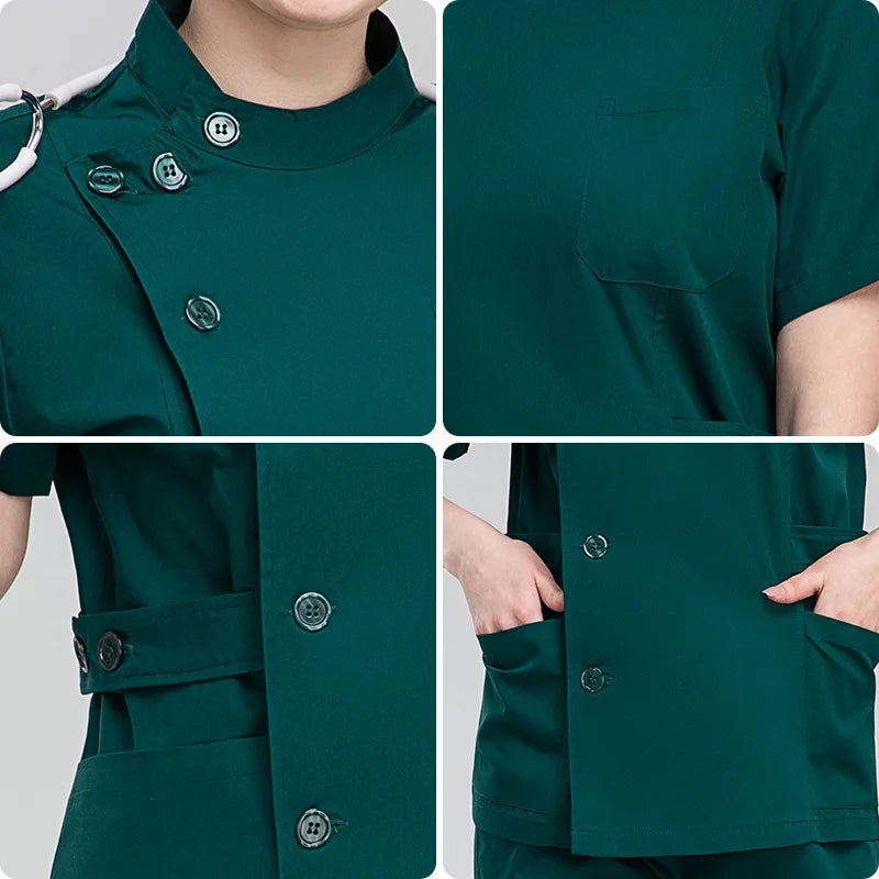 Short-sleeved Medical Uniforms for Doctors, Nurses, Dentists, and Pharmacists