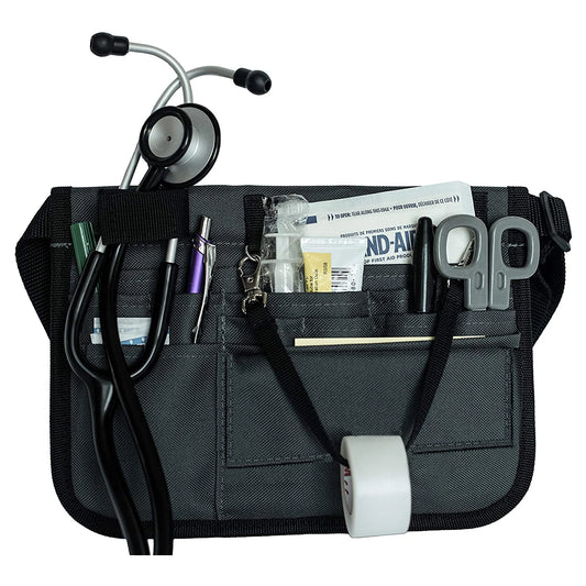 The Nurse Fanny Pack with Stethoscope Holder is the perfect waist bag for medical