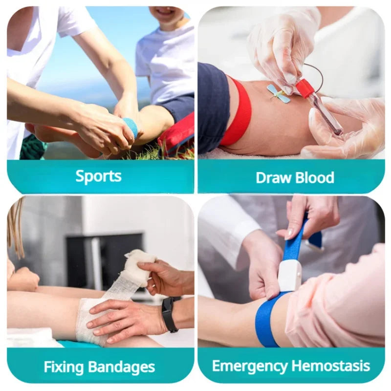 Quick Slow Release Medical Tourniquet for First Aid, Sports, Emergency Blood Draw, and Bandage Fixation