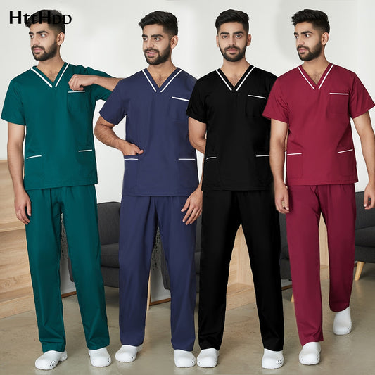 Men's Solid Color Medical Uniform