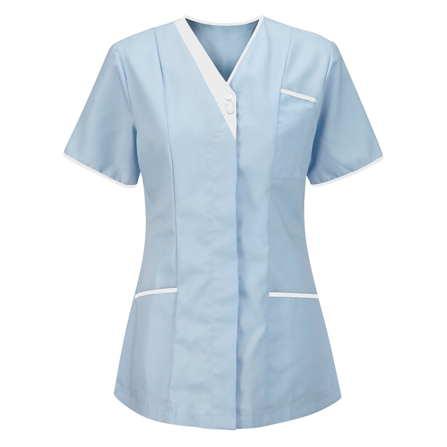 Healthcare Nurse Tunic Women Pocket Short Sleeve Blouse