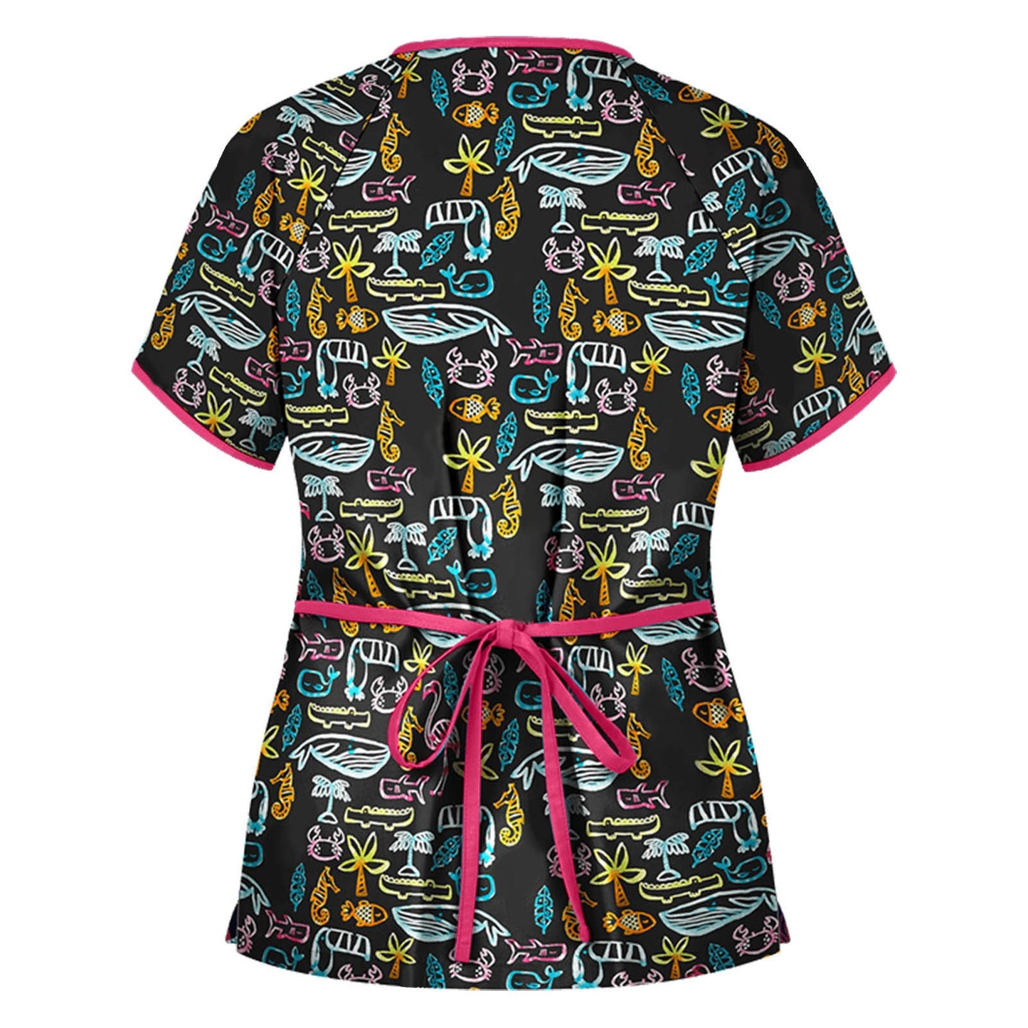 Animal Print Nurse Unisex scrub Tops