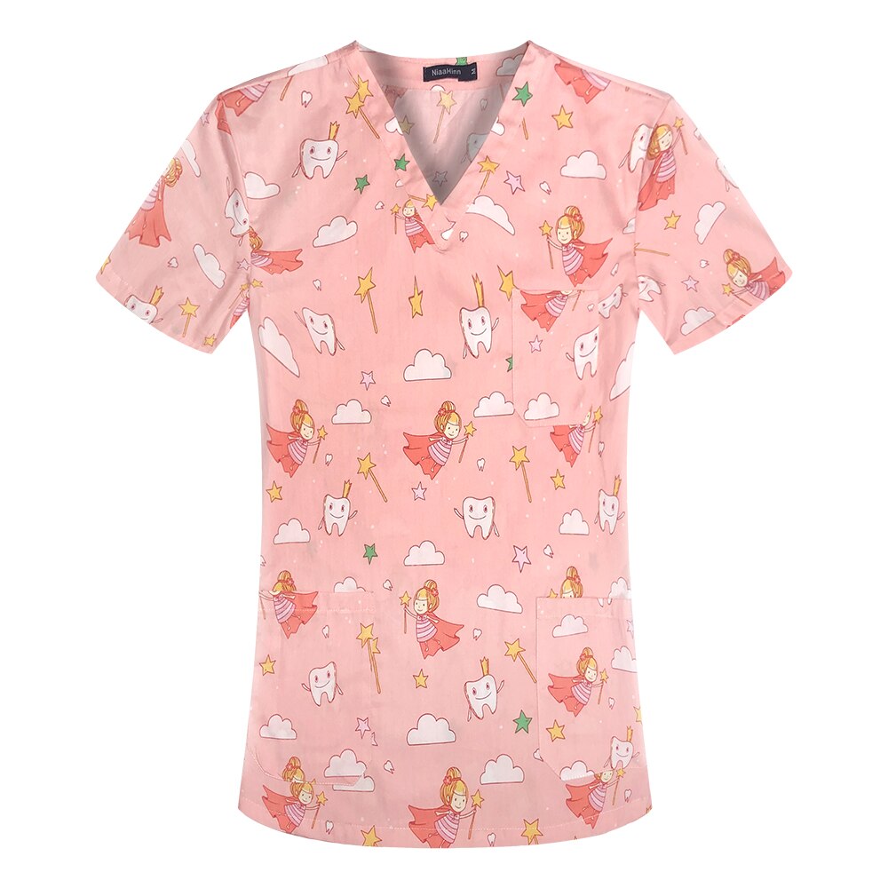 100% Cotton  Short-sleeved scrub top