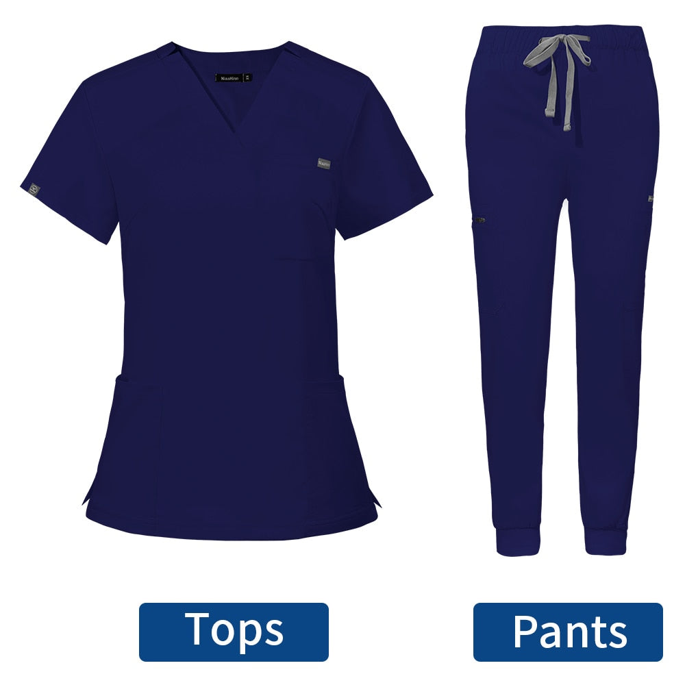 Short sleeve women comfortable stylish scrub uniform