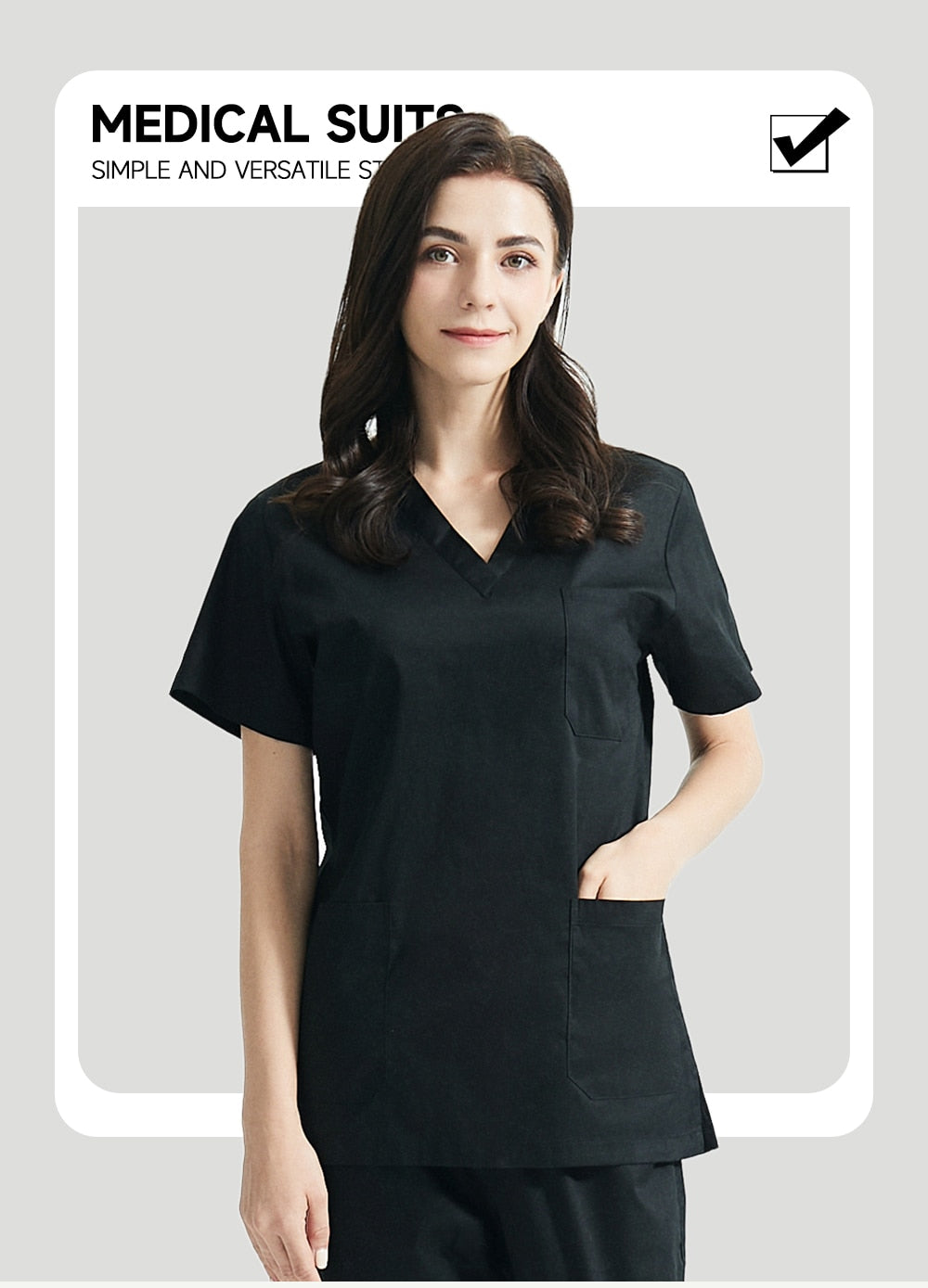 Ladies Workwear Classic V-neck Scrub set