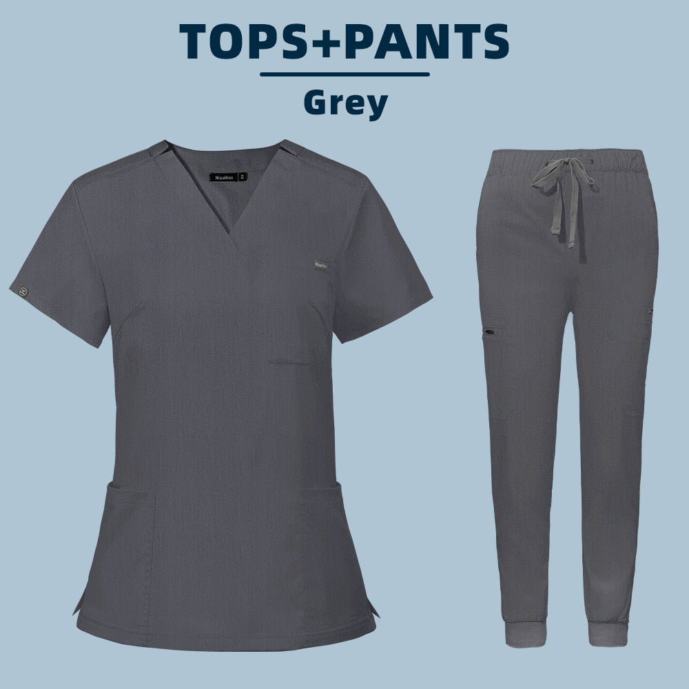 Women Medical Uniform Scrubs Set