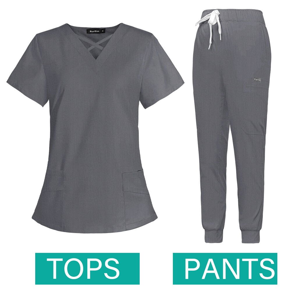 Women Plus Size short sleeved scrub uniform