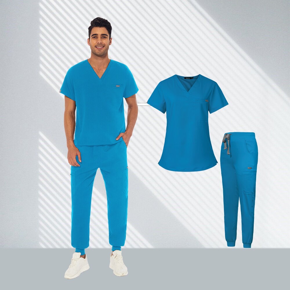 Men’s Short Sleeve Jogger Set V-neck/ pockets