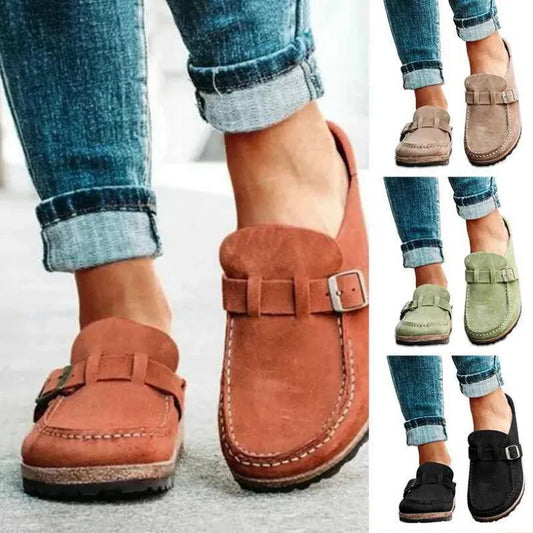 Comfortable Retro Slip-On Mules for Women - Casual Shoes