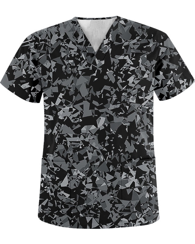 Men's Nurse Uniforms Printed Camouflage