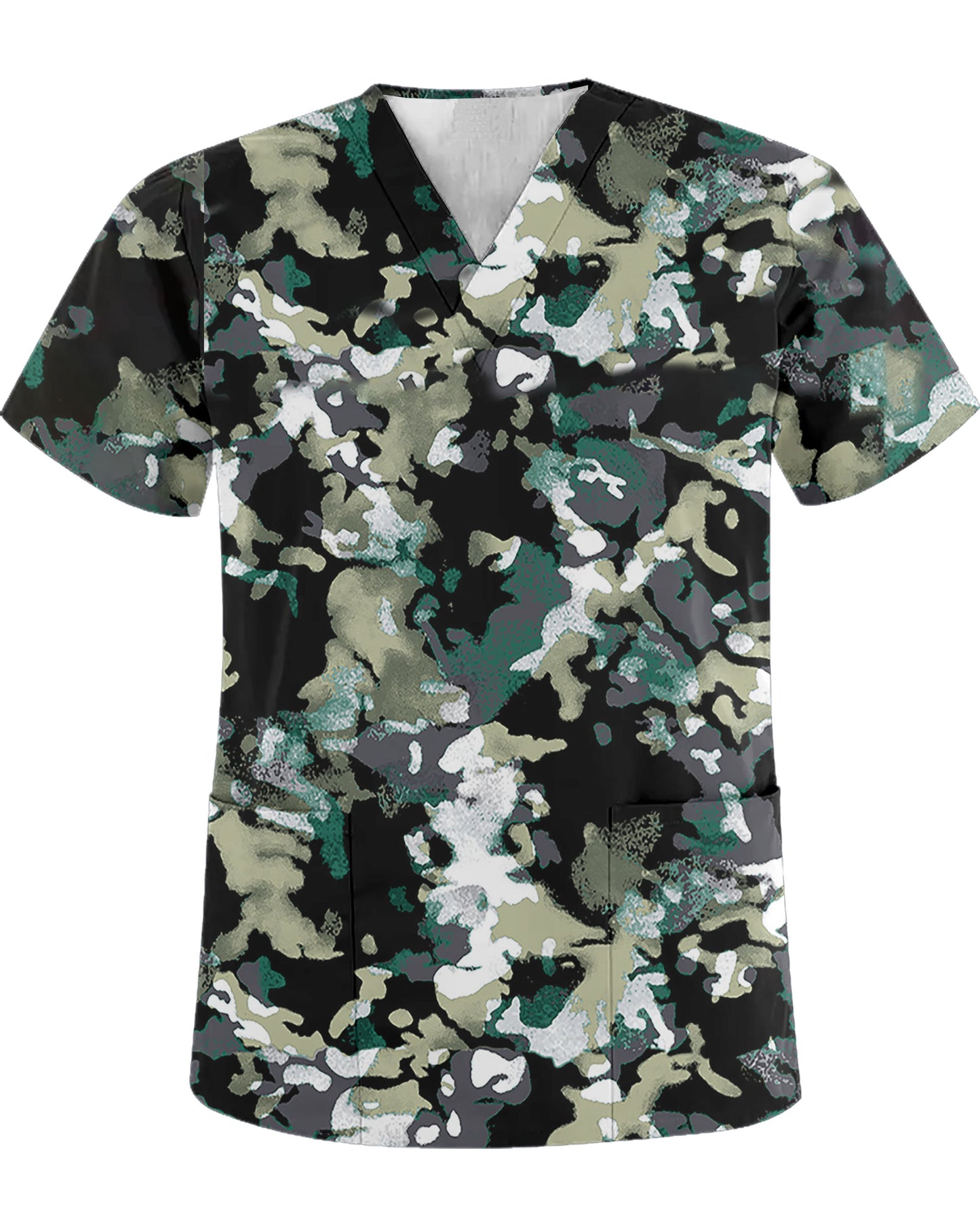 Men's Nurse Uniforms Printed Camouflage