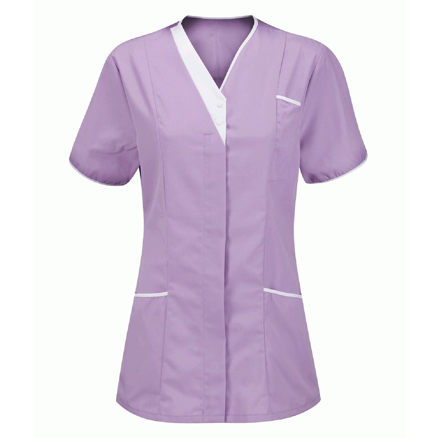 Healthcare Nurse Tunic Women Pocket Short Sleeve Blouse