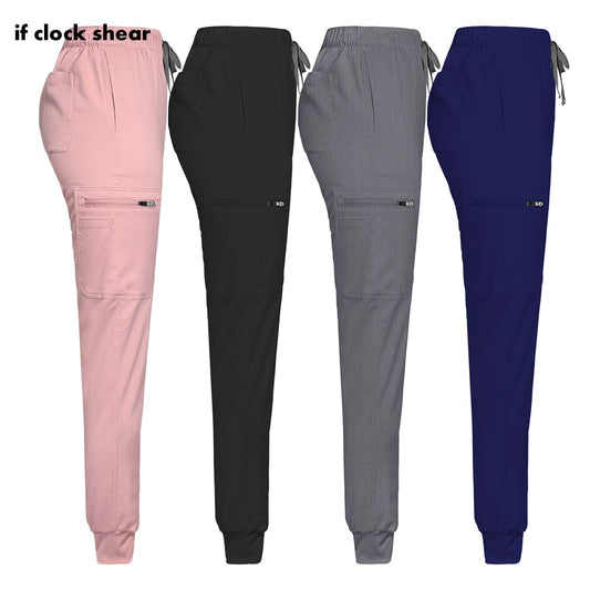 Solid color nursing jogger pants with drawstring