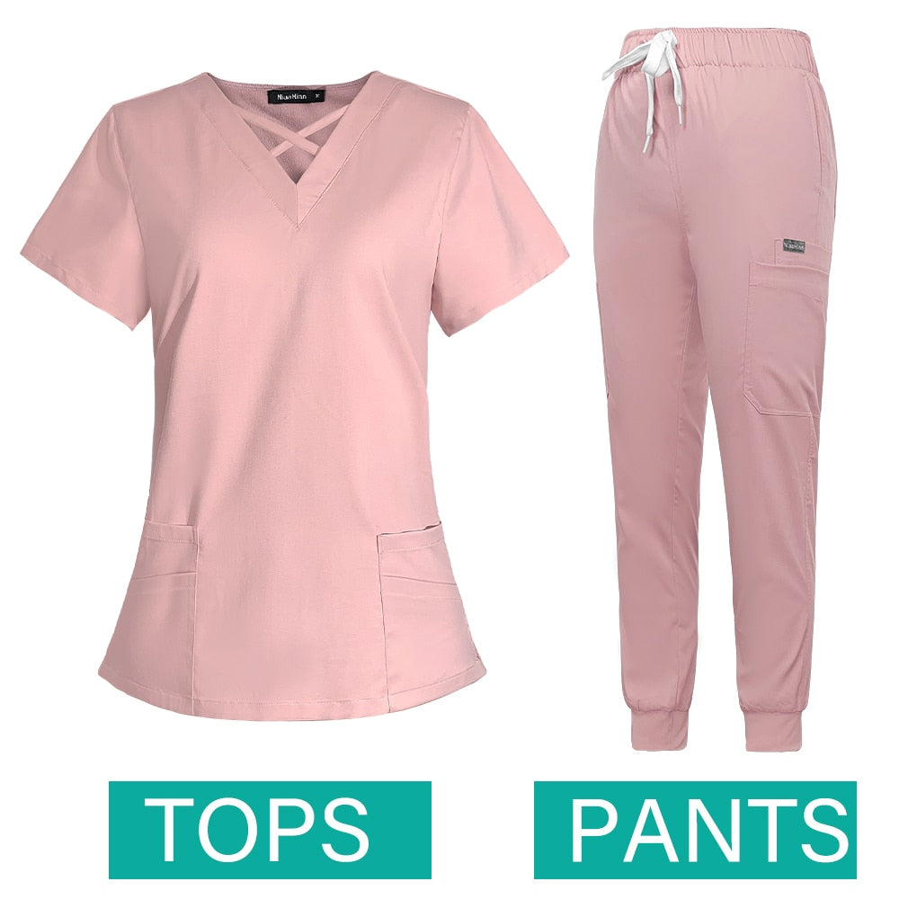 Women Plus Size short sleeved scrub uniform