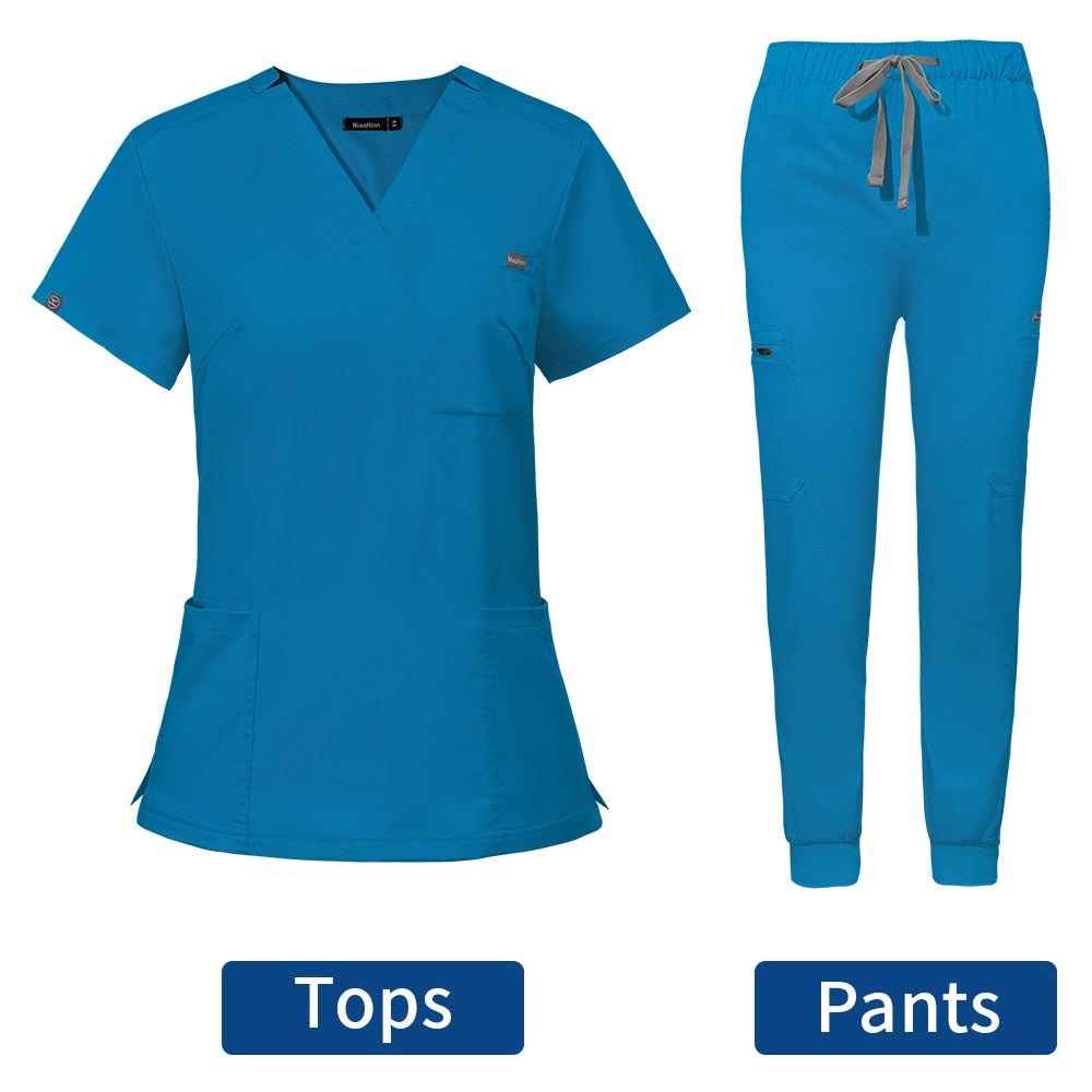 Short sleeve women comfortable stylish scrub uniform