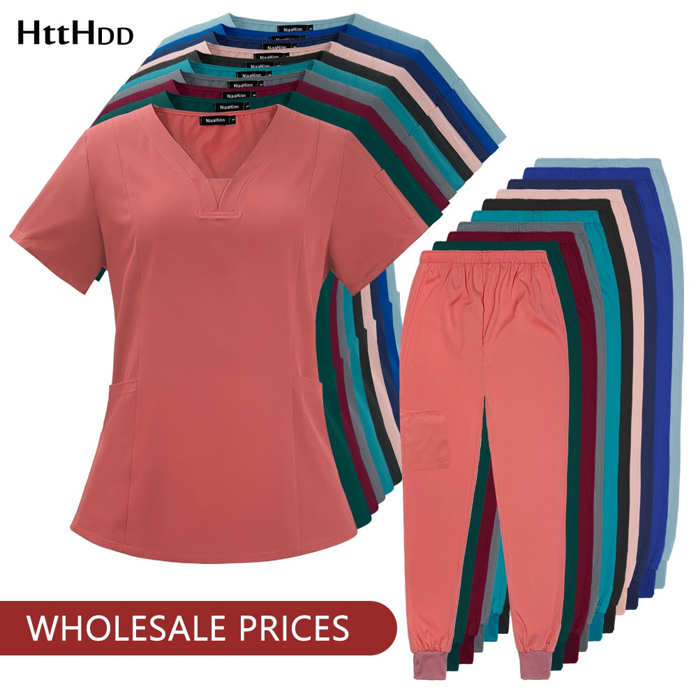 Elastic High Quality Scrub Uniform Set