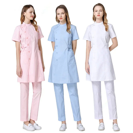 Women's Medical Uniform Dress for Nurses, Lab Technicians, and Beauty Salon Staff