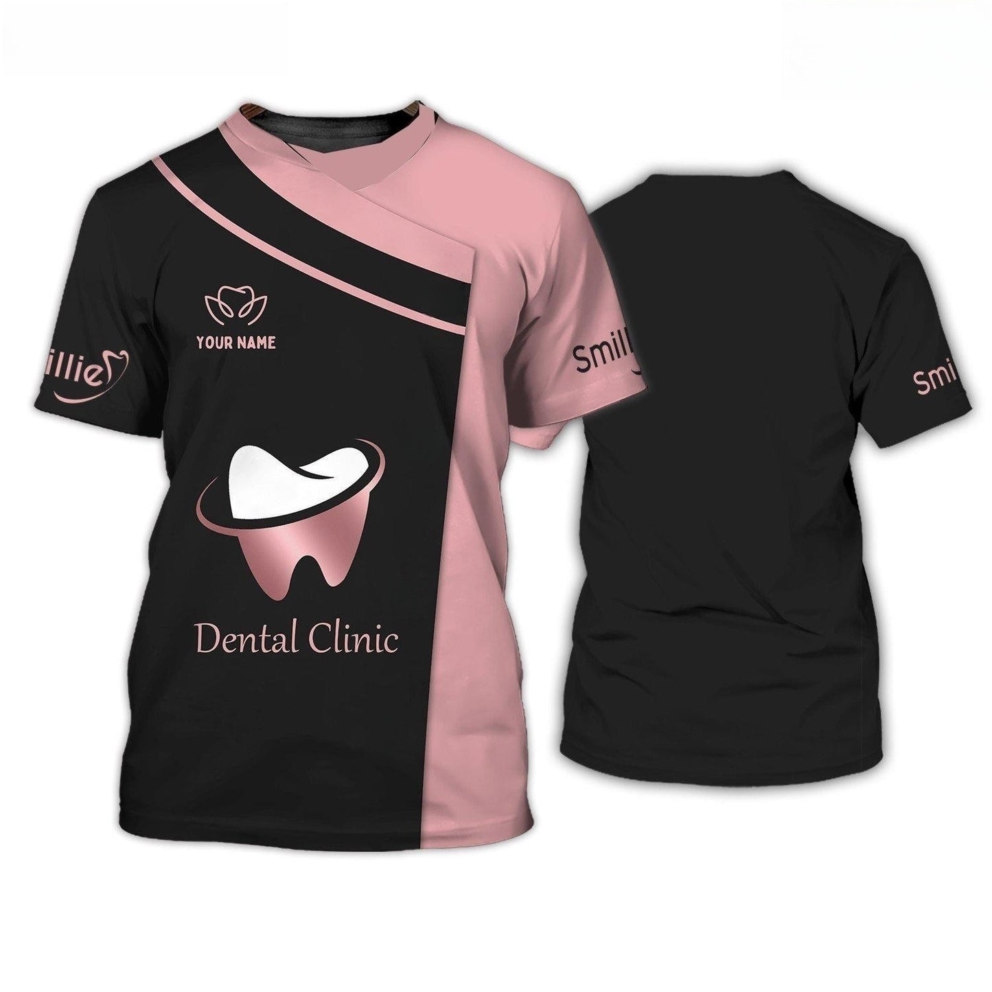 Custom Name Women 3D dentist scrub top