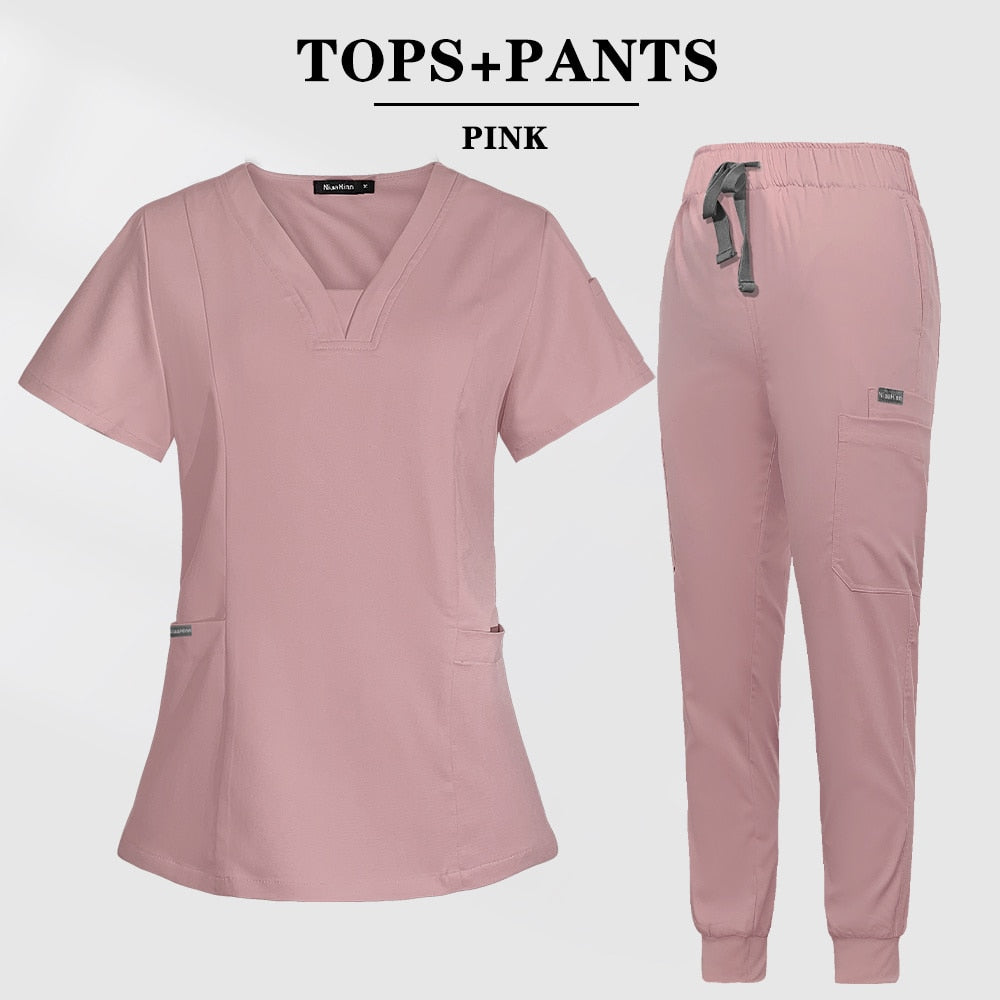 women multicolor scrub set