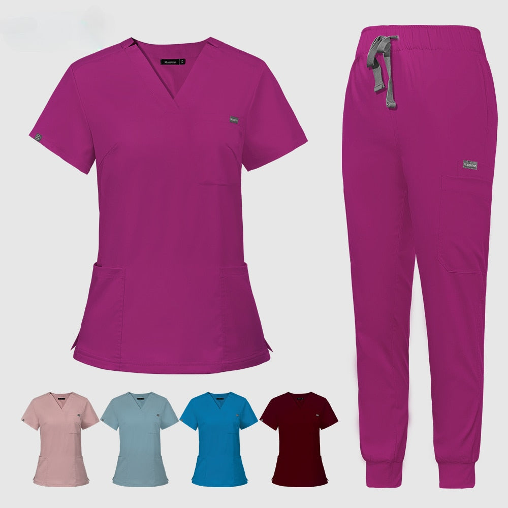 women multicolor scrub set